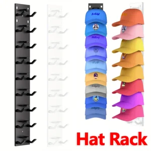 Organizador de gorras de béisbol para pared (modelo 2026): colgador multifuncional para puertas y armarios