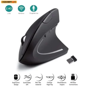 Ratón Vertical Ergonómico Inalámbrico de 2.4GHz HOMEFISH